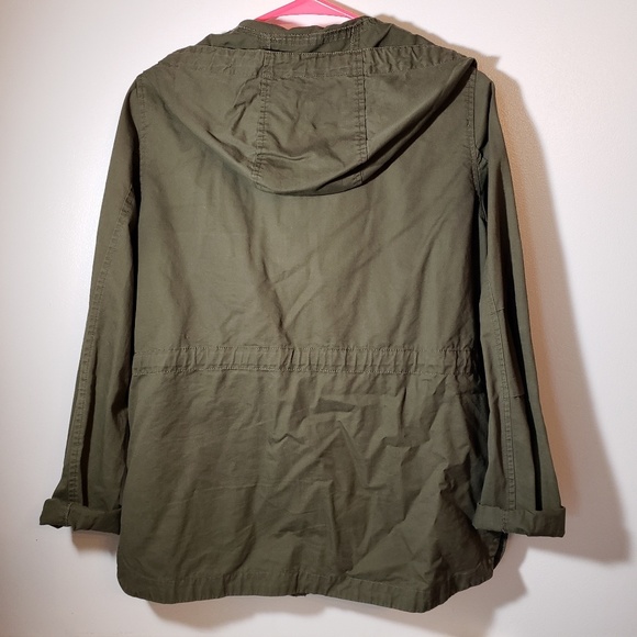 100% Cotton! Love Tree army green utility jacket - Picture 3 of 6